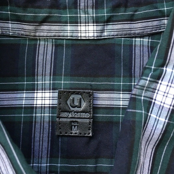 unyforme Men’s Plaid Long Sleeve Button Up Shirt - Picture 6 of 6